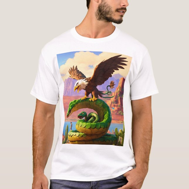 Camiseta Águia vs Cobra na Montanha" (Frente)
