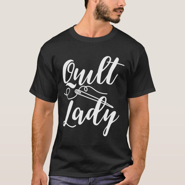 Camiseta Agulha E Gráfico De Thread De Coleta (Frente)