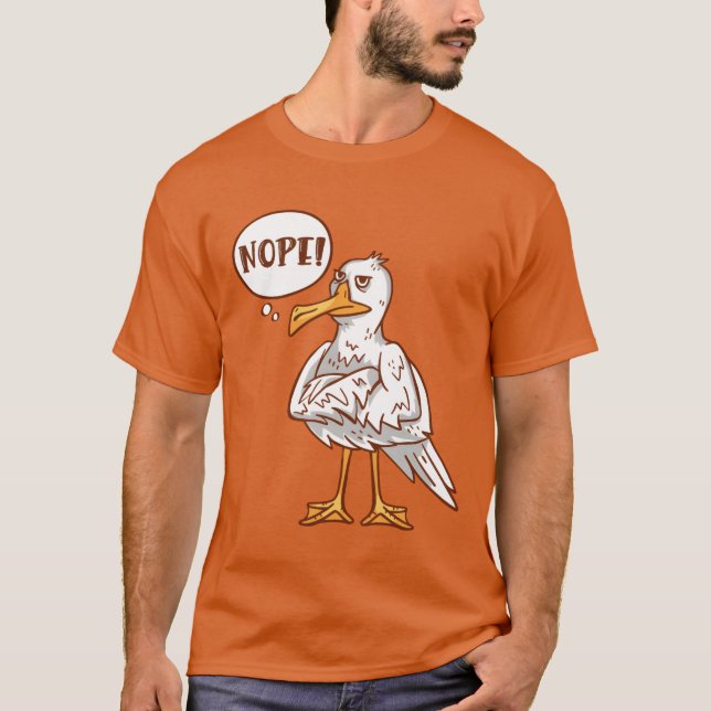 Camiseta Agulha NOPE Seagull Amigos de aves (Frente)