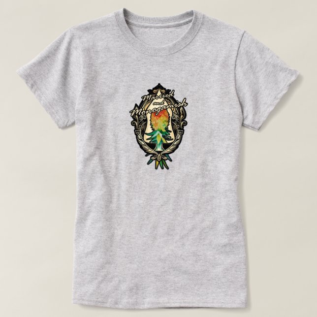 Camiseta Agulhas de pinheiro casadas e monogamizadas (Frente do Design)