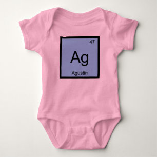 Camiseta Agustin Nome Química Elemento Tabela Periódica
