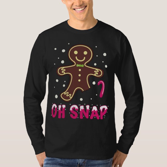 Camiseta Ah, Engraçado, Bonito Pão de Natal (Frente)