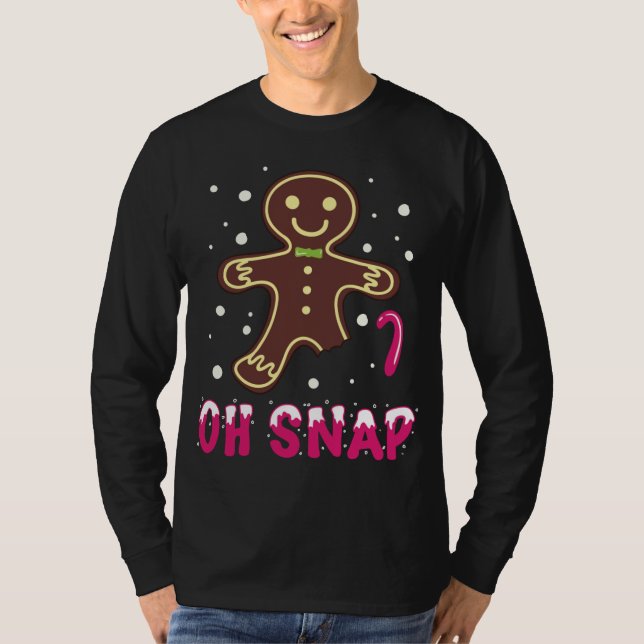 Camiseta Ah, Engraçado, Bonito Pão de Natal (Frente)