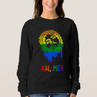 Camiseta Ah Homens Arco-íris LGBTQ Bandeira Orgulho Gay Jes