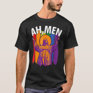 Camiseta Ah Men Lgbtq Jesus Orgulho gay Mês