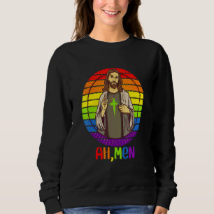 Camiseta Ah Men Orgulho gay Rainbow Flag Lgbtq Coisas Jesus