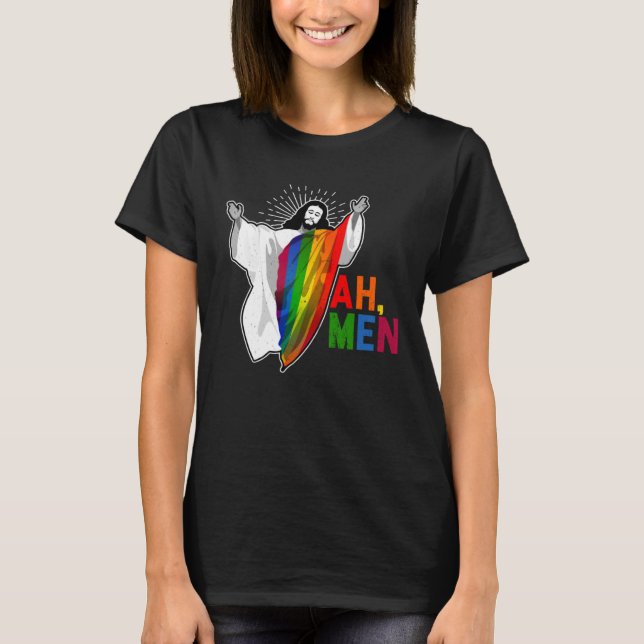 Camiseta Ah Men Pride Month Human Rights Proud Ally Queer L (Frente)