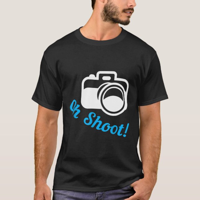 Camiseta Ah Não Câmera Fotografia Engraçada Presente Fotógr (Frente)