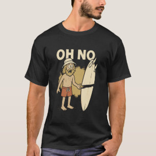 Camiseta Ah Não Surfista com Prancha de Surfe Quebrada Retr