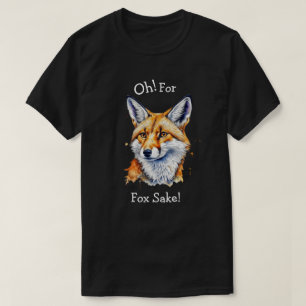 Camiseta Ah, Pelo Amor da Raposa! Aquarela Divertida  