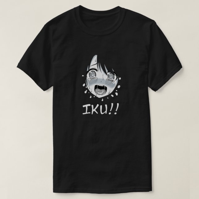 Camiseta Ahegao Face Anime Manga Hentai Girl Iku (Frente do Design)