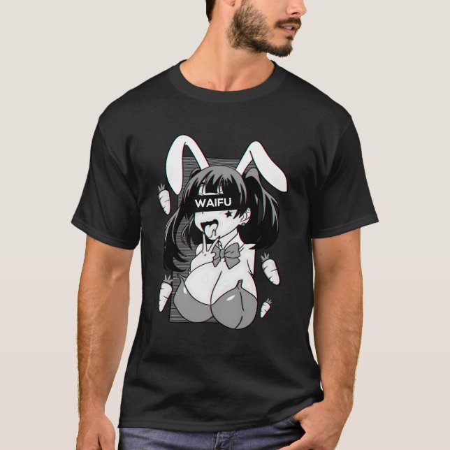 Camiseta Ahegao Lewd Anime Coplay (Frente)