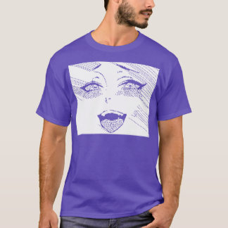 Camiseta Ahegao Pixel Glitch Design Tee Manga