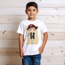 Camiseta Ahoy Ali! Festa de aniversário Pirate Boy