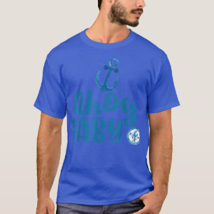 Camiseta Ahoy Bebê Tema Náutico Sexo Revelar Partido Grávid