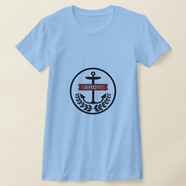 Camiseta Ahoy - Camisa-Ajustado fina, Bella+Canvas, de uso  (Postura )