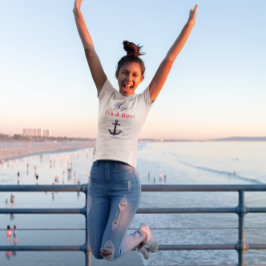 Camiseta Ahoy, é um menino! Chá de fraldas náutico