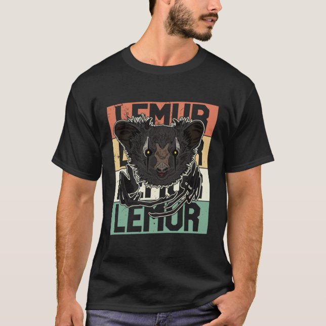 Camiseta Ai Ai Primatas Lêmures Madagascar  7 (Frente)