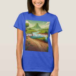 Camiseta AI Art Blue Love The Planet T Shirt