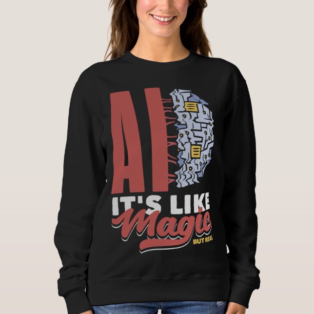 Camiseta Ai É Como Magia Mas Ciência Da Computação Real  3 (Frente)