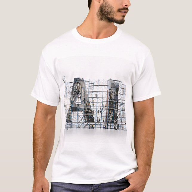 Camiseta AI Industrial Letterform Architecture Art  (Frente)