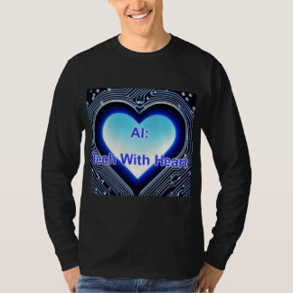 Camiseta AI: Tech with Heart Men's Long Sleeve Black