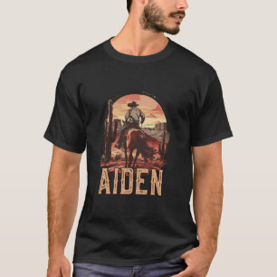 Camiseta Aiden País Ocidental Caubói Crianças Meninos Toddl