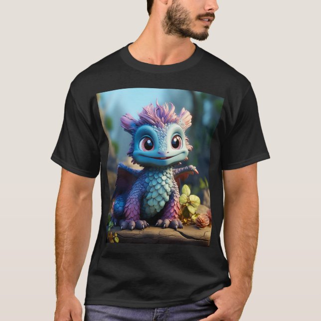Camiseta Aiden, um Dragão Whimsical (Frente)