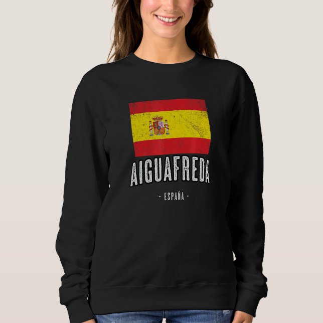 Camiseta Aiguafreda Espanha Es Flag City Bandera Ropa (Frente)