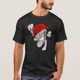 Camiseta Aii Graffiti de jogador de pôquer com mãos monstru