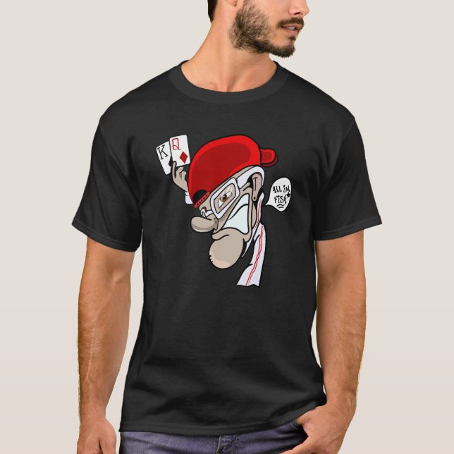 Camiseta Aii Graffiti de jogador de pôquer com mãos monstru (Frente)