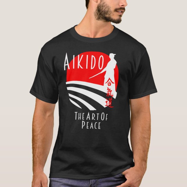 Camiseta Aikido A Arte da Paz Artes Marciais Autodefesa (Frente)