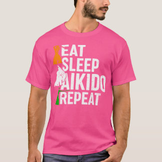 Camiseta Aikido Eat Sleep Aikido Repetir