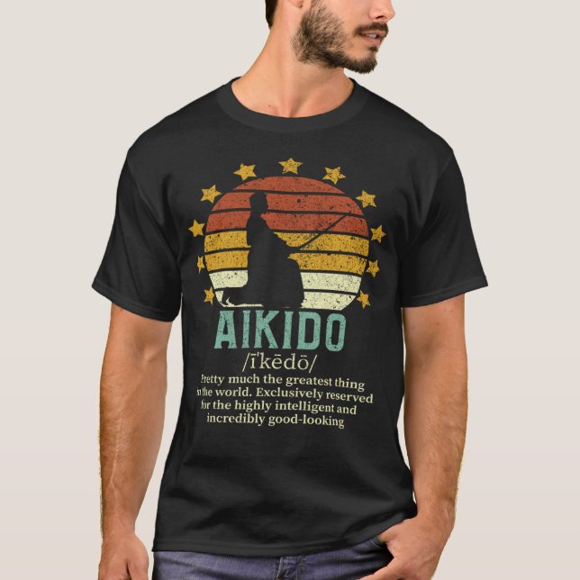 Camiseta Aikido Funny Definição Falsa Aikido Fighter Gift (Frente)