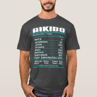 Camiseta Aikido Legal Fatos Nutricionais Engraçados Present