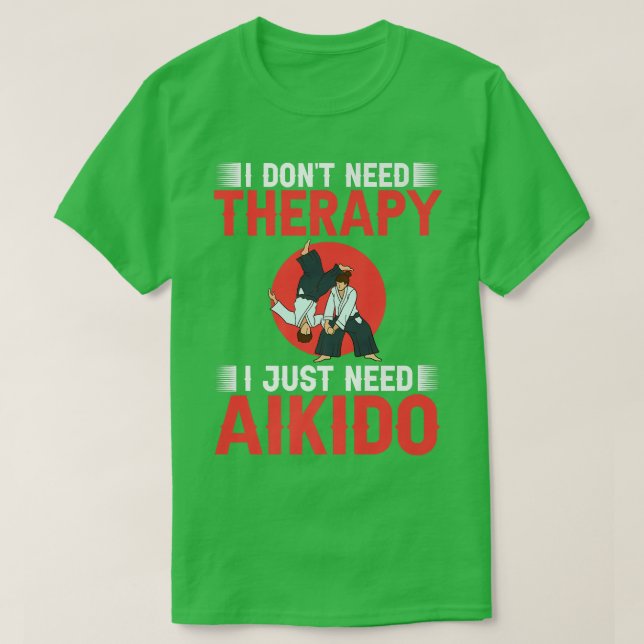 Camiseta Aikido Martial Arts Fighter Beginner Training Japa (Frente do Design)