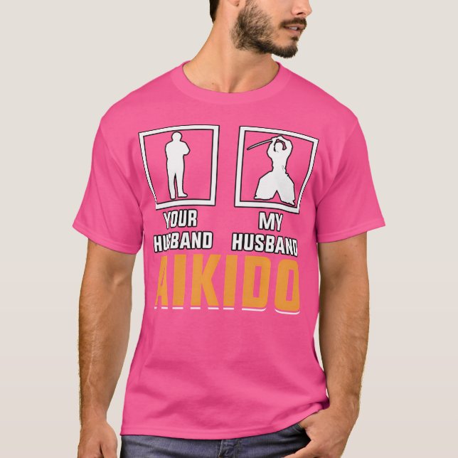 Camiseta Aikido Martial Arts Kanji Marido Artes Marciais Ho (Frente)