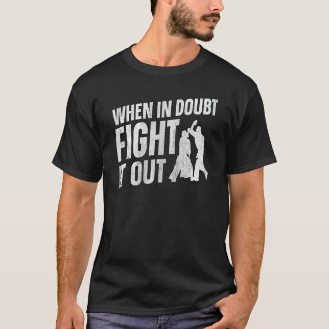 Camiseta Aikido When In Doubt Fight It Out (Frente)