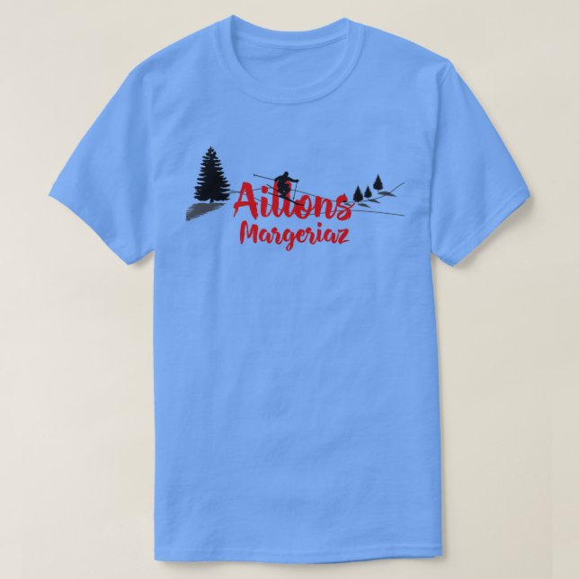 Camiseta Aillons Margeriaz Ski Long (Frente do Design)