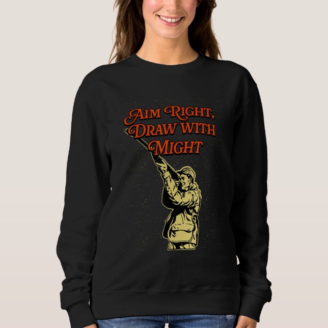 Camiseta Aim Right and Draw Hunting Strategy Hunter Techniq (Frente)