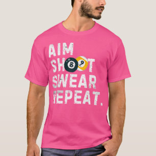 Camiseta Aim Shoot ou Repetir Bilhetes Engraçados do Jogado