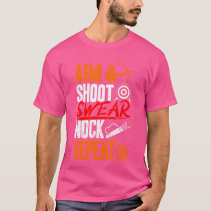 Camiseta Aim Shoot r Nock Repeat Archer