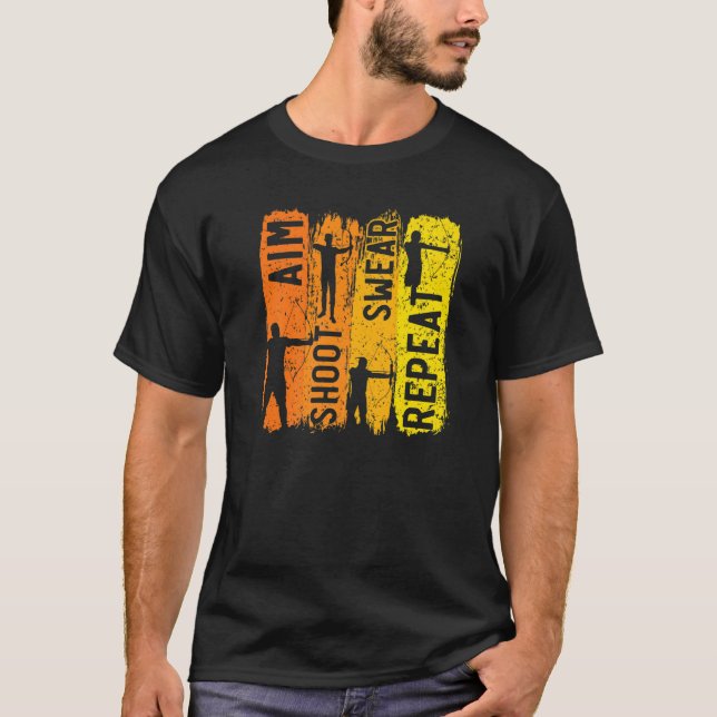 Camiseta Aim Shoot Swer Repeat Bow Arrow Shooting Archery A (Frente)