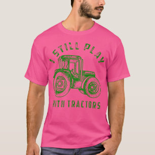 Camiseta Ainda Brinco Com Tratores Buldôzer Fofo Fazenda