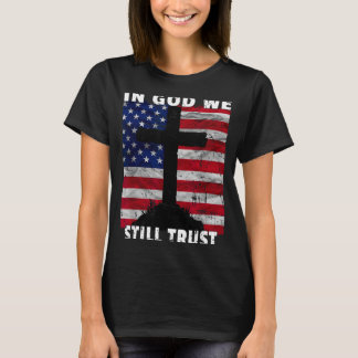 Camiseta Ainda Confiamos em Deus Bandeira Americana EUA 250