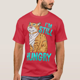 Camiseta Ainda estou com fome, ilustração de Gato Engraçado