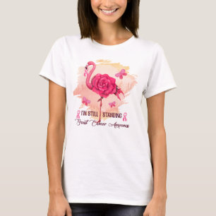 Camiseta Ainda estou em pé, Cancer de peito Flamingo