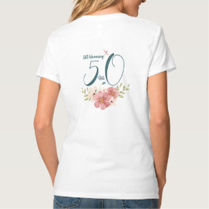 Camiseta "Ainda florescendo" Aquarela Flores Selvagens