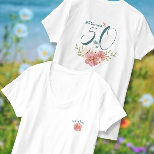 Camiseta "Ainda florescendo" Aquarela Flores Selvagens