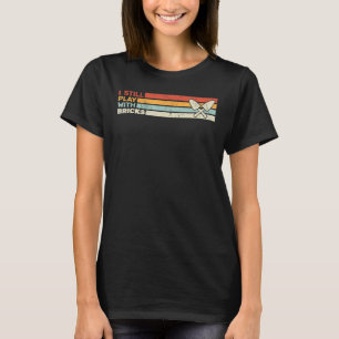 Camiseta Ainda jogo com Bricks pedreiro retro para homens 